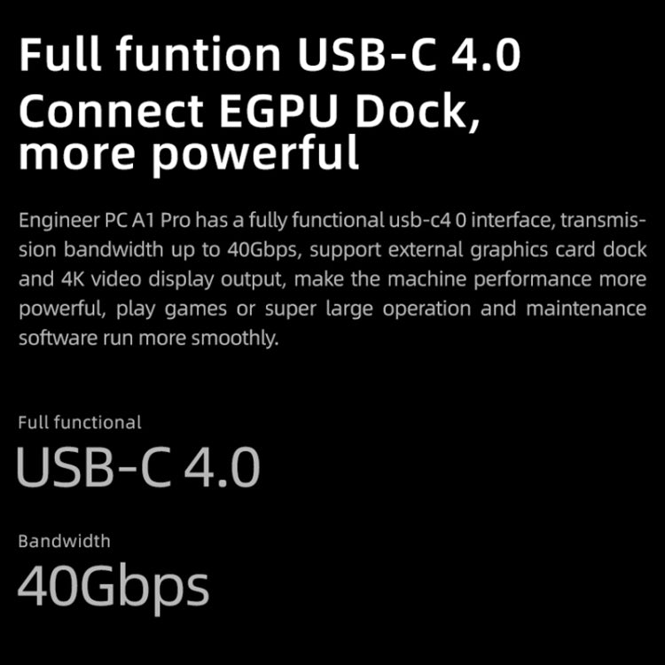 ONE-NETBOOK A1 Pro Engineer PC, 7.0 inch, 16GB+512GB, Windows 11 Intel Core i5-1130G7 1.1-1.8GHz, Turbo Max 4.0GHz, Support WiFi & BT Fingerprint Unlock(Black)