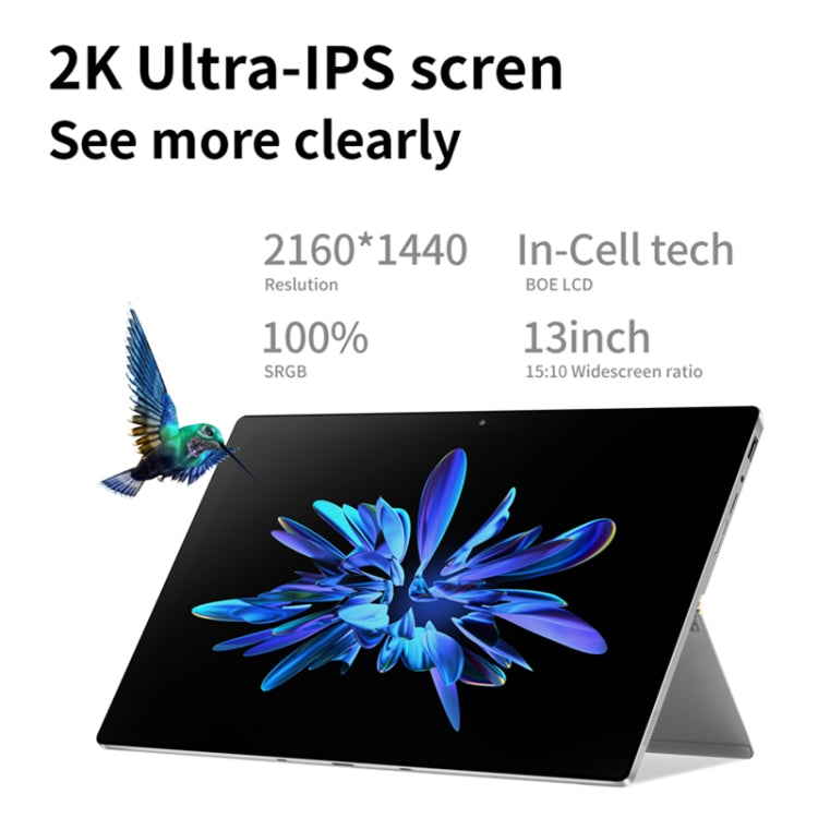 ONE-NETBOOK T1 2 in 1 Tablet PC, 13 inch, 16GB+1TB, Windows 11 Intel Core i7-1260P, Turbo Max 4.7GHz, with Keyboard, Support Wi-Fi6 & BT(Grey)