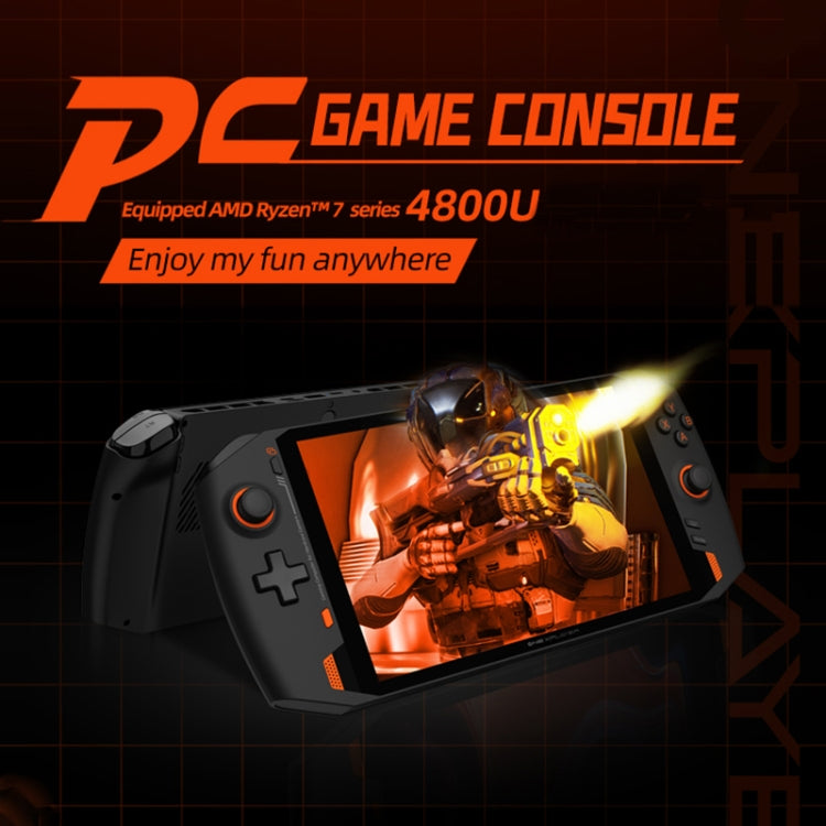ONE XPLAYER PC Game Console, 8.4 inch, 16GB+1TB, Windows 11 AMD Ryzen 7 4800U, Turbo Max 4.2GHz, 15300mAh Battery, Wi-Fi6(Black)