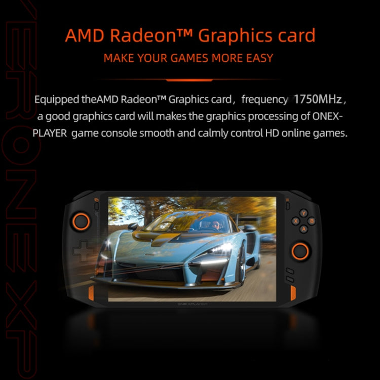 ONE XPLAYER PC Game Console, 8.4 inch, 16GB+1TB, Windows 11 AMD Ryzen 7 4800U, Turbo Max 4.2GHz, 15300mAh Battery, Wi-Fi6(Black)