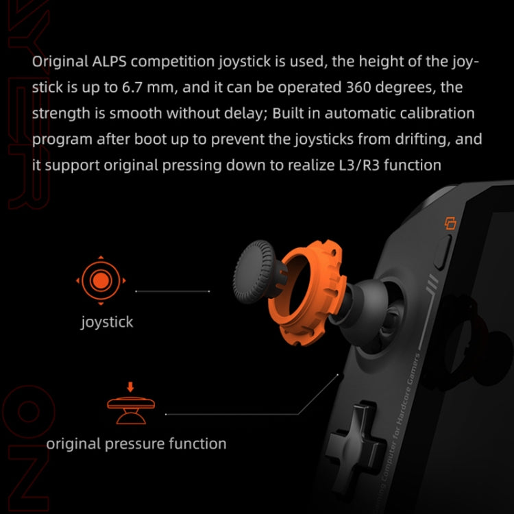 ONE XPLAYER PC Game Console, 8.4 inch, 16GB+1TB, Windows 11 AMD Ryzen 7 4800U, Turbo Max 4.2GHz, 15300mAh Battery, Wi-Fi6(Black)