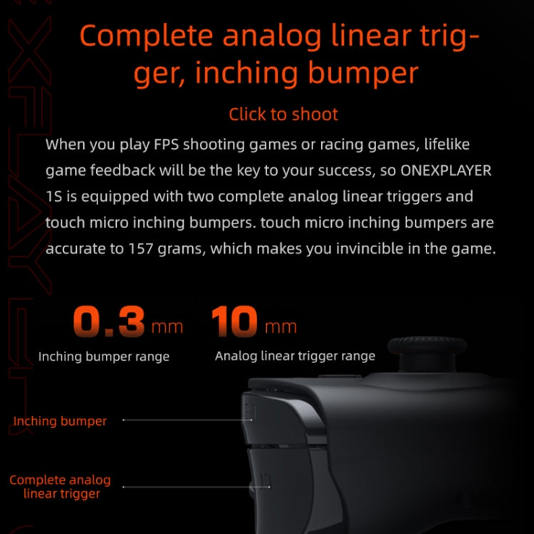 ONE XPLAYER PC Game Console, 8.4 inch, 16GB+1TB, Windows 11 AMD Ryzen 7 4800U, Turbo Max 4.2GHz, 15300mAh Battery, Wi-Fi6(Black)