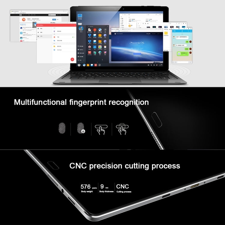 ONDA V10 Pro, 4GB+32GB, Fingerprint Identification, 10.1 inch 2K IPS, Phoenix OS + Android 6.0 Dual System, MediaTek MT8173 Quad Core, Support 4K Video Playback, 256GB TF, Dual Band WiFi, BT (US Plug)(Black)