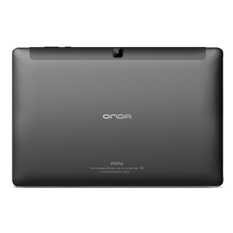 ONDA V10 Pro, 4GB+64GB, Fingerprint Identification, 10.1 inch 2K IPS, Phoenix OS + Android 6.0 Dual System, MediaTek MT8173 Quad Core, Support 4K Video Playback 256GB TF, Dual Band WiFi, BT (US Plug)(Black)