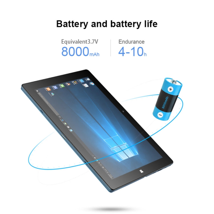 W10 2 in 1 Tablet PC, 10.1 inch, 6GB+64GB, Windows 10 System, Intel Gemini Lake N4120 Quad Core up to 2.6GHz, with Keyboard & Stylus Pen, Support Dual Band WiFi & Bluetooth & TF Card & HDMI, US Plug