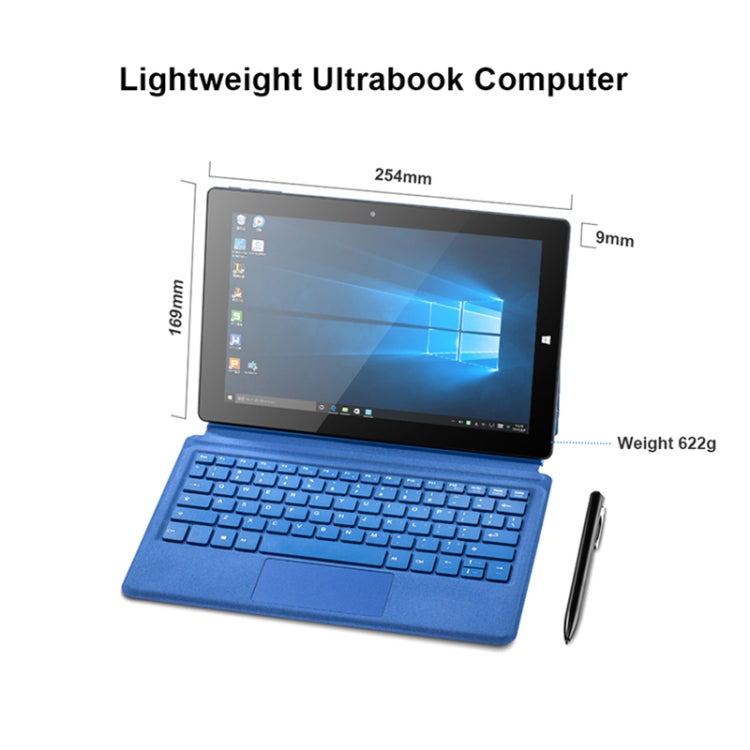 W10 2 in 1 Tablet PC, 10.1 inch, 6GB+64GB, Windows 10 System, Intel Gemini Lake N4120 Quad Core up to 2.6GHz, with Keyboard & Stylus Pen, Support Dual Band WiFi & Bluetooth & TF Card & HDMI, US Plug