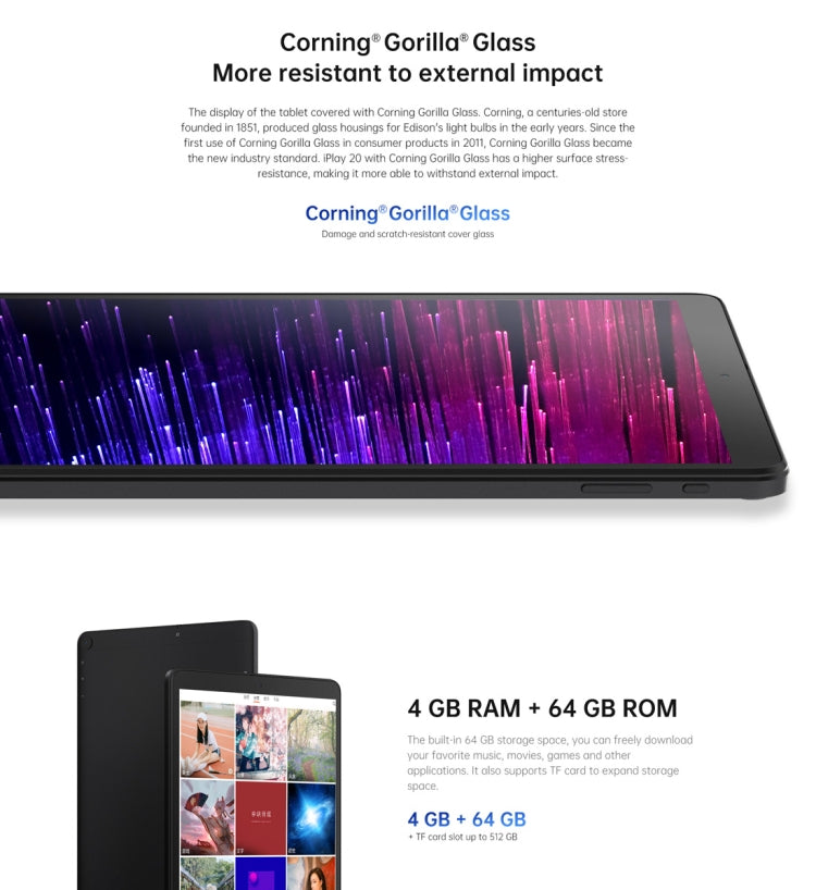 ALLDOCUBE iPlay 20 4G Call Tablet, 10.1 inch, 4GB+64GB, Android 10.0 Spreadtrum SC9863A Octa Core up to 1.6GHz, Support GPS & FM & Bluetooth & Dual Band WiFi & Dual SIM, Support Google Play(Black)