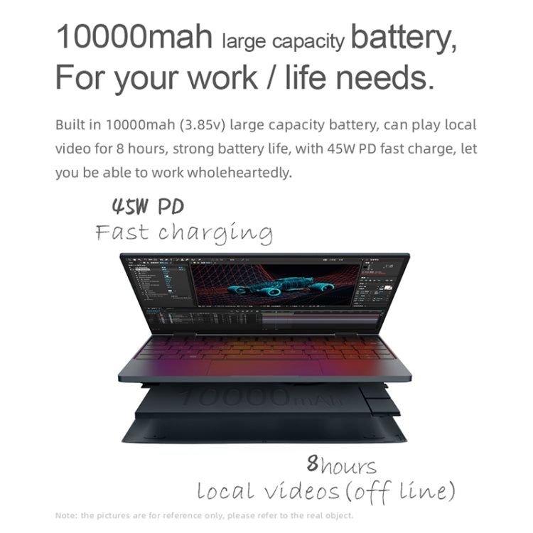 ONE-NETBOOK OneMix 4 Platinum Edition Laptop, 10.1 inch, 16GB+512GB, Windows 11, Intel Core i7-1160G7, Support Wi-Fi 6 & Bluetooth & Fingerprint Unlock(Grey)