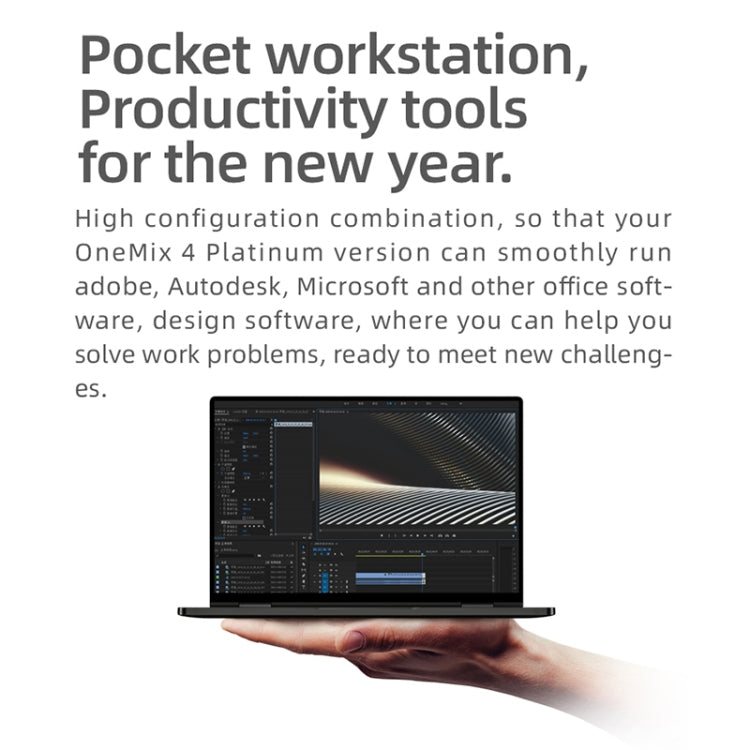 ONE-NETBOOK OneMix 4 Platinum Edition Laptop, 10.1 inch, 16GB+512GB, Windows 11, Intel Core i7-1160G7, Support Wi-Fi 6 & Bluetooth & Fingerprint Unlock(Grey)