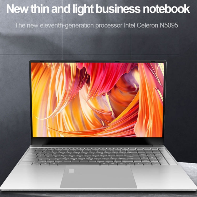 H15 15.6 inch Ultrathin Laptop, 16GB+128GB, Windows 11 Intel Celeron N5095 Quad Core, US Plug  - Silver