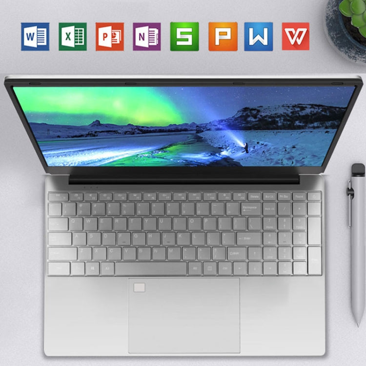 H15 15.6 inch Ultrathin Laptop, 16GB+128GB, Windows 11 Intel Celeron N5095 Quad Core, EU Plug  - Silver