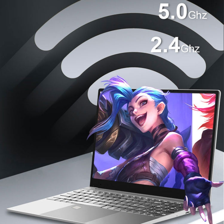 H15 15.6 inch Ultrathin Laptop, 16GB+512GB, Windows 11 Intel Celeron N5095 Quad Core, EU Plug  - Silver