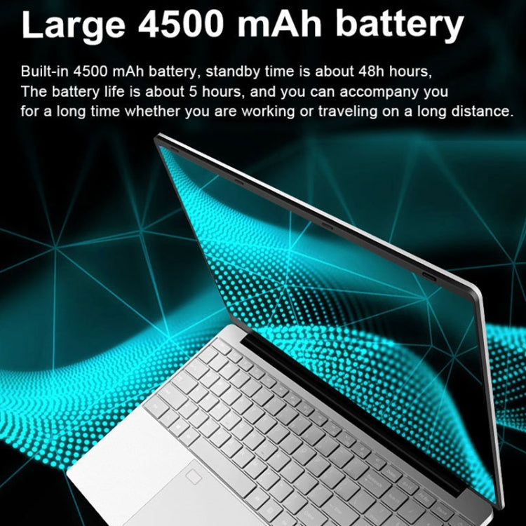 H15 15.6 inch Ultrathin Laptop, 16GB+512GB, Windows 11 Intel Celeron N5095 Quad Core, EU Plug  - Silver