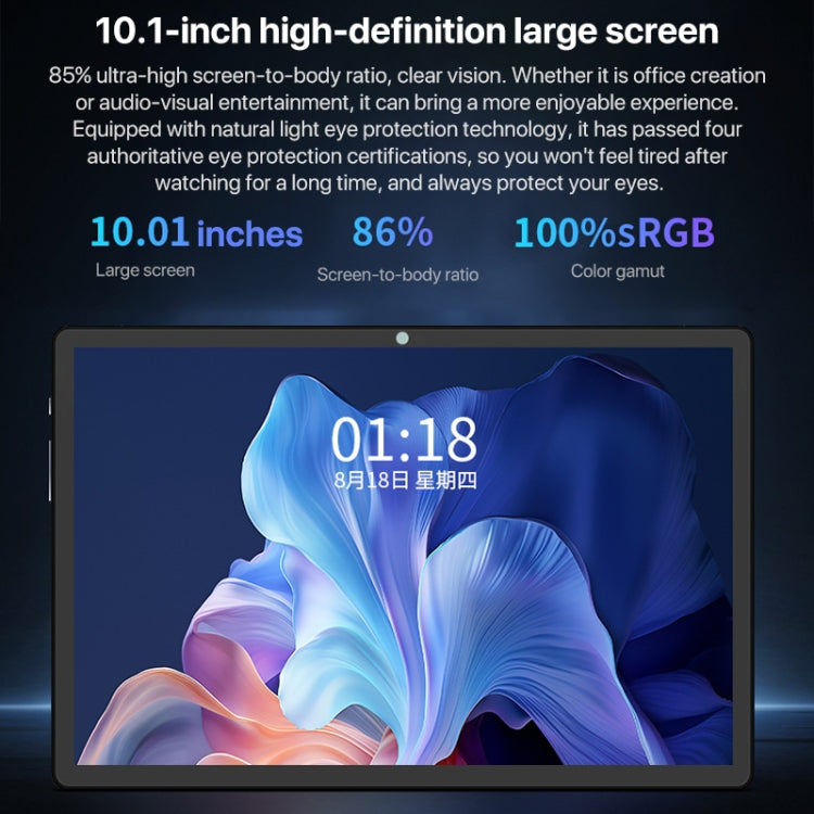 H90 10.1 inch 4G LTE Tablet PC, 4GB+64GB, Android 12 MTK6771 Octa Core, Support Dual SIM, US Plug