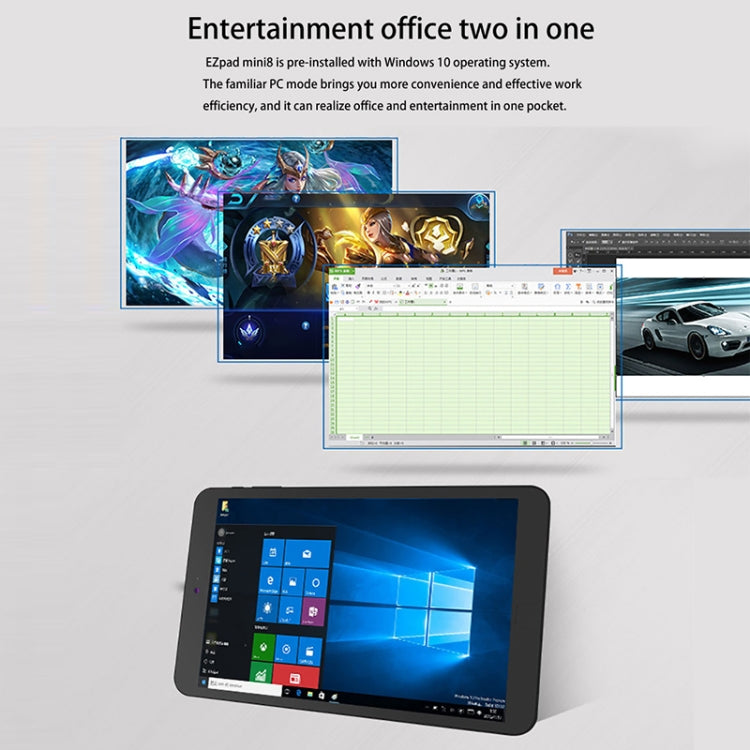 Jumper EZpad mini 8 Tablet PC, 8.0 inch, 2GB+64GB, Windows 10 Intel Cherry X5 Z8300 Quad Core, Support TF Card & Bluetooth & WiFi & HDMI (Black)