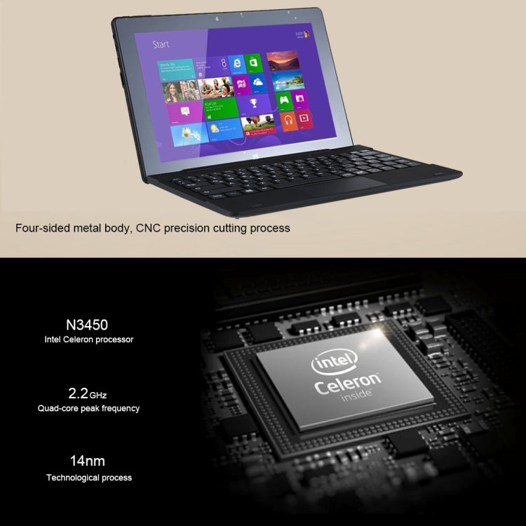 Windows 10 Tablet PC, 10.1 inch, 2GB+32GB, Windows 10 Intel Baytrail-T Z3735F Quad Core Up to 1.33-1.83GHz, With Keyboard, Support TF Card & Bluetooth & WiFi & HDMI