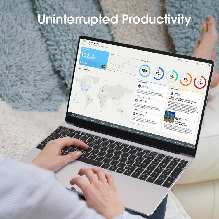 N5095 15.6 inch Laptop, 16GB+512GB, Windows 11 Intel Celeron N5095 Quad Core, Support Fingerprint Unlock, EU Plug