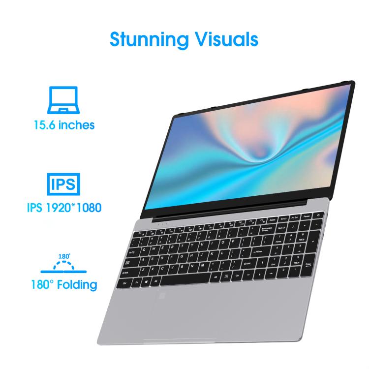 N5095 15.6 inch Laptop, 16GB+512GB, Windows 11 Intel Celeron N5095 Quad Core, Support Fingerprint Unlock, AU Plug