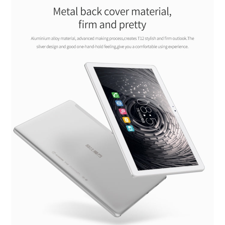 Cube T12 Call Tablet, 10.1 inch, 1GB+16GB, Dual Camera, Android 6.0 OS, MTK8321 Quad-core 4G 32-bit 1.3GHz, , Support 64GB TF Card, OTG, WiFi, Bluetooth, GPS, Network: 3G