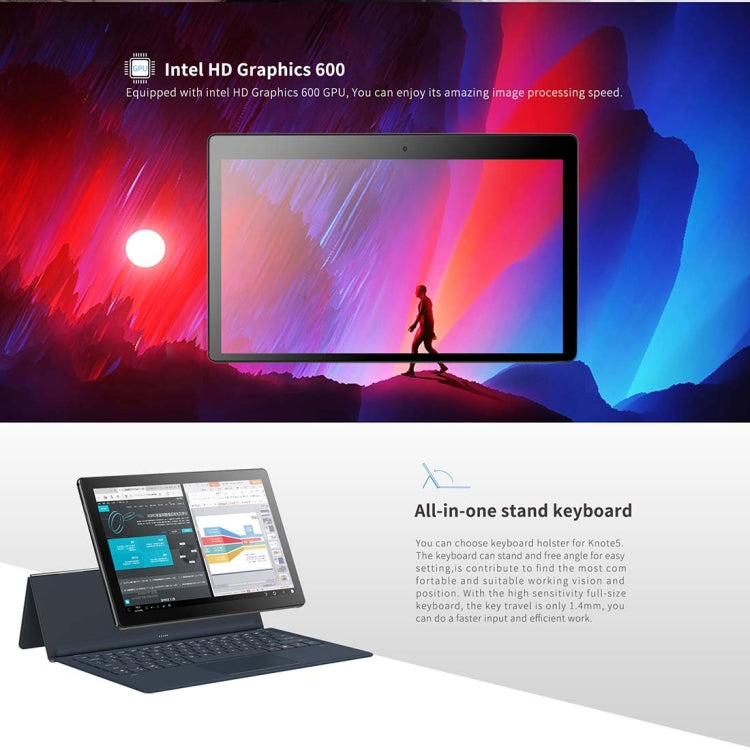 ALLDOCUBE KNote 5 Tablet, 11.6 inch, 4GB+128GB, 4000mAh Battery, Windows 10, Intel Gemini Lake N4000 Quad Core Up to 2.4GHz, Without Keyboard, Support Bluetooth & WiFi & TF Card & G-Sensor(Black+Grey)