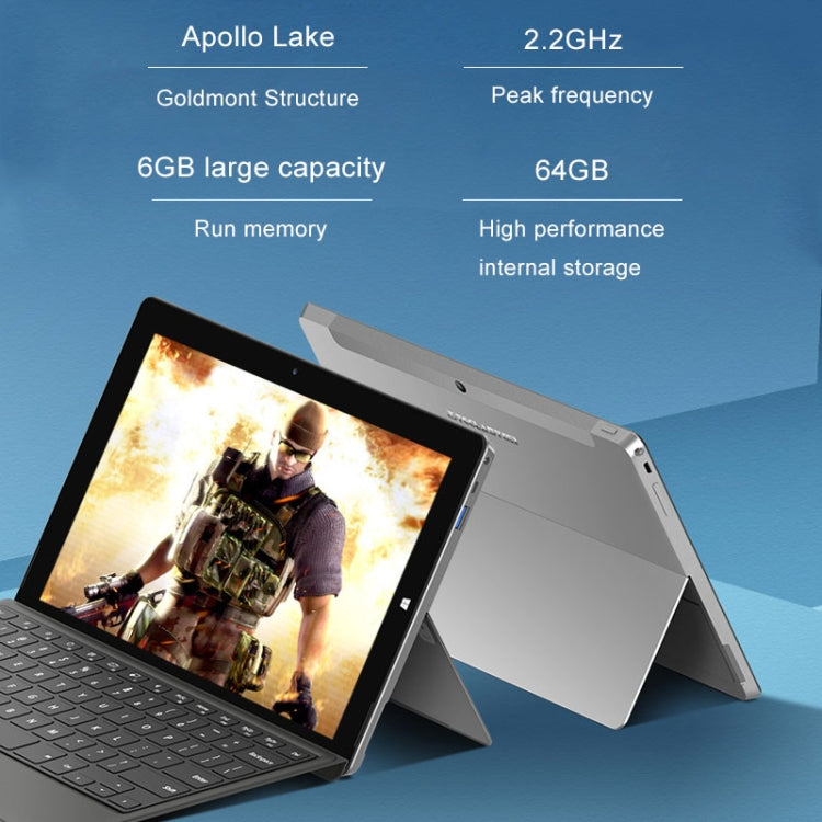Teclast X3 Plus Tablet, 6GB+64GB, 24880mWh Battery, 11.6 inch, Windows 10 Home, Intel Apollo Lake N3450 Quad-core 1.1-2.2GHz, Support OTG & Bluetooth & Dual Band WiFi(Black+Grey)