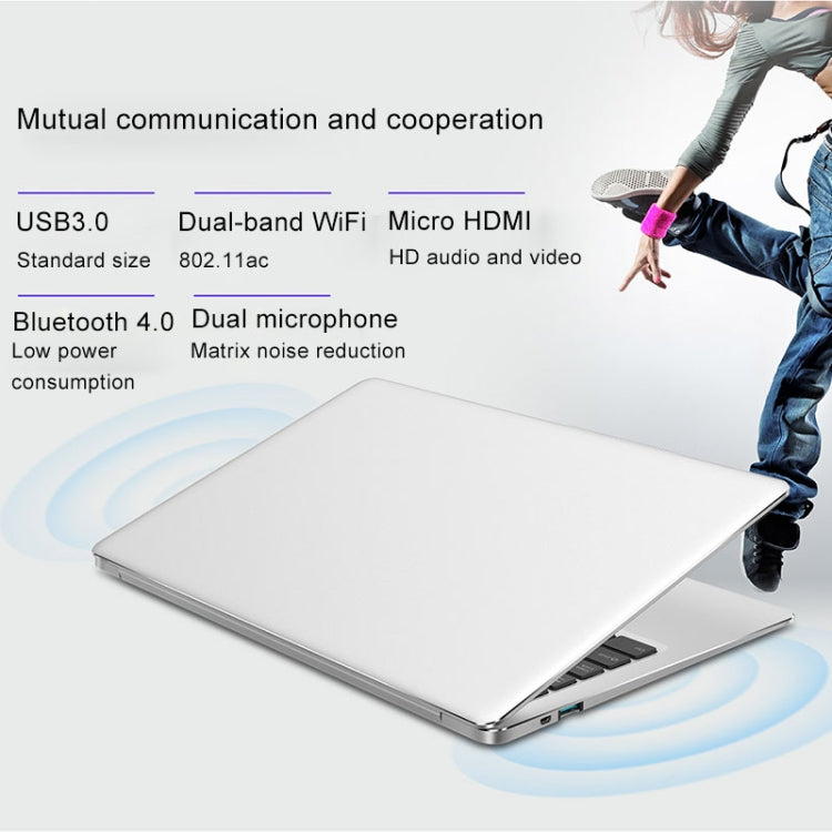 Teclast F7 Laptop, 14.0 inch, 6GB+128GB, 37240mWh Battery, Windows 10 Home, Intel Apollo Lake N3450 Quad Core 1.1GHz-2.2GHz, Support TF Card & WiFi & Micro HDMI & Bluetooth(Silver)