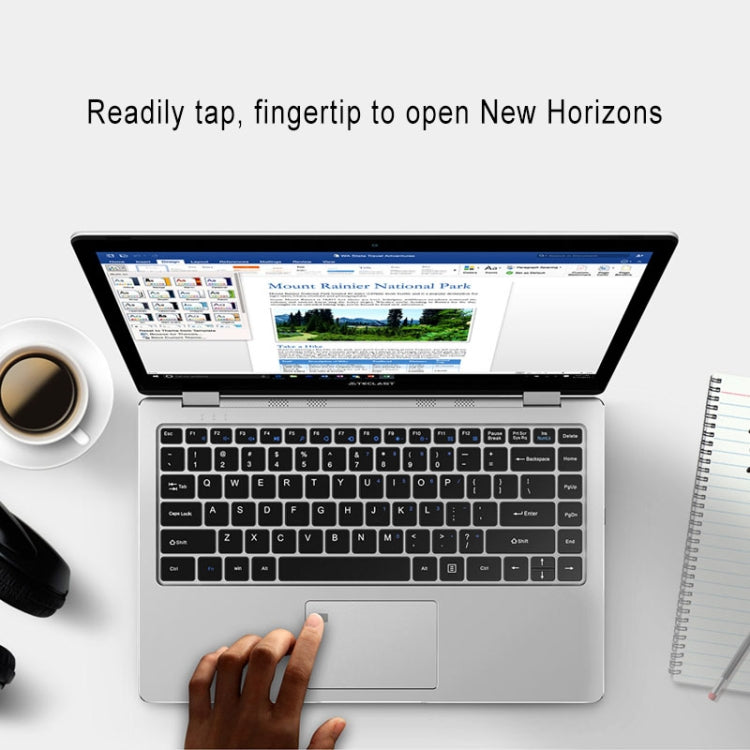 Teclast F6 Pro Laptop, 13.3 inch, 8GB+128GB, Fingerprint Identification, 360 Degrees Flip, 38000mWh Battery, Windows 10 Home, Intel CoreM 7Y30 Dual Core 1.0GHz-2.6GHz, Support TF Card & WiFi & Micro HDMI & Bluetooth(Black+Silver)