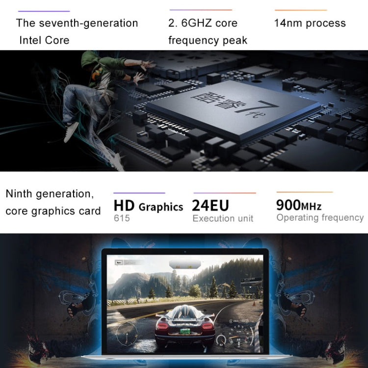 Teclast F6 Pro Laptop, 13.3 inch, 8GB+128GB, Fingerprint Identification, 360 Degrees Flip, 38000mWh Battery, Windows 10 Home, Intel CoreM 7Y30 Dual Core 1.0GHz-2.6GHz, Support TF Card & WiFi & Micro HDMI & Bluetooth(Black+Silver)