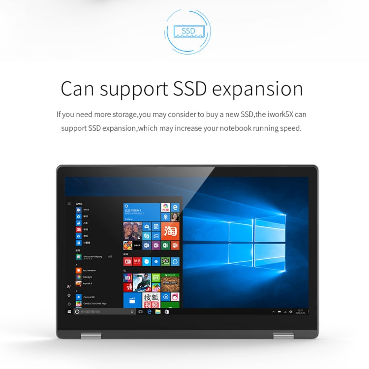 ALLDOCUBE iWork 5X Laptop, 13.3 inch, 4GB+64GB, Windows 10 Intel Apollo Lake N3450 Quad Core up to 1.1-2.2GHz, Support TF Card & Bluetooth & Dual Band WiFi & G-sensor(Silver)