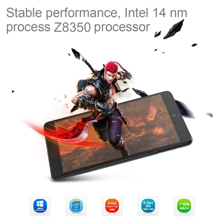 PiPo Work-W2S Tablet, 8 inch, 2GB+32GB, Windows 10, Intel Z8350 Quad Core 1.84GHz, Support OTG, HDMI(Black)