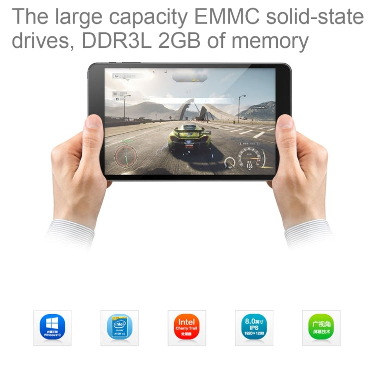 PiPo Work-W2S Tablet, 8 inch, 2GB+32GB, Windows 10, Intel Z8350 Quad Core 1.84GHz, Support OTG, HDMI(Black)