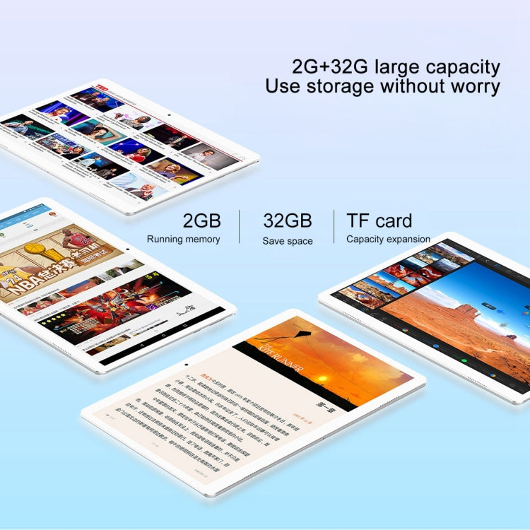 Teclast A10S Tablet, 10.1 inch, 2GB+32GB, 6000mAh Battery,  Android 7.0 MT8163 Quad Core 64-bit 1.5GHz, Support Bluetooth & Dual Band WiFi & TF Card & OTG & GPS & Micro HDMI(Silver)