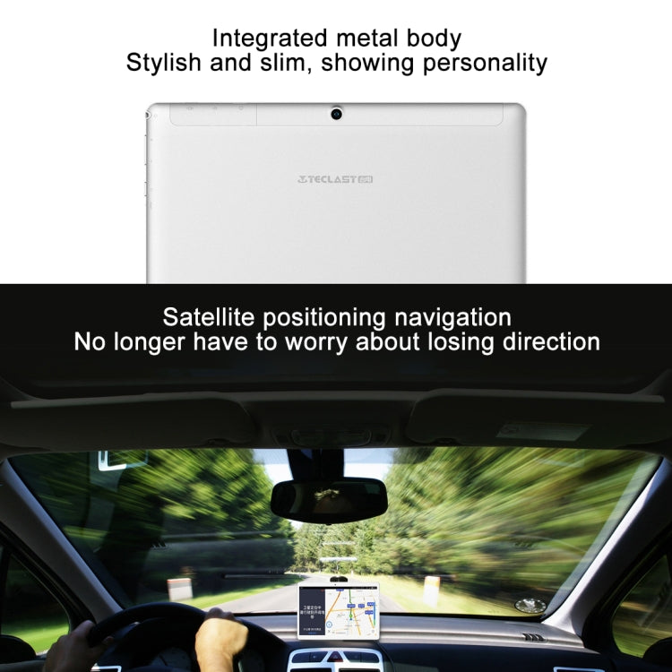 Teclast A10S Tablet, 10.1 inch, 2GB+32GB, 6000mAh Battery,  Android 7.0 MT8163 Quad Core 64-bit 1.5GHz, Support Bluetooth & Dual Band WiFi & TF Card & OTG & GPS & Micro HDMI(Silver)