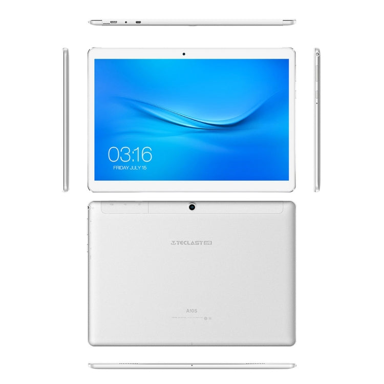 Teclast A10S Tablet, 10.1 inch, 2GB+32GB, 6000mAh Battery,  Android 7.0 MT8163 Quad Core 64-bit 1.5GHz, Support Bluetooth & Dual Band WiFi & TF Card & OTG & GPS & Micro HDMI(Silver)