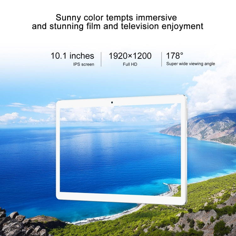 Teclast A10S Tablet, 10.1 inch, 2GB+32GB, 6000mAh Battery,  Android 7.0 MT8163 Quad Core 64-bit 1.5GHz, Support Bluetooth & Dual Band WiFi & TF Card & OTG & GPS & Micro HDMI(Silver)