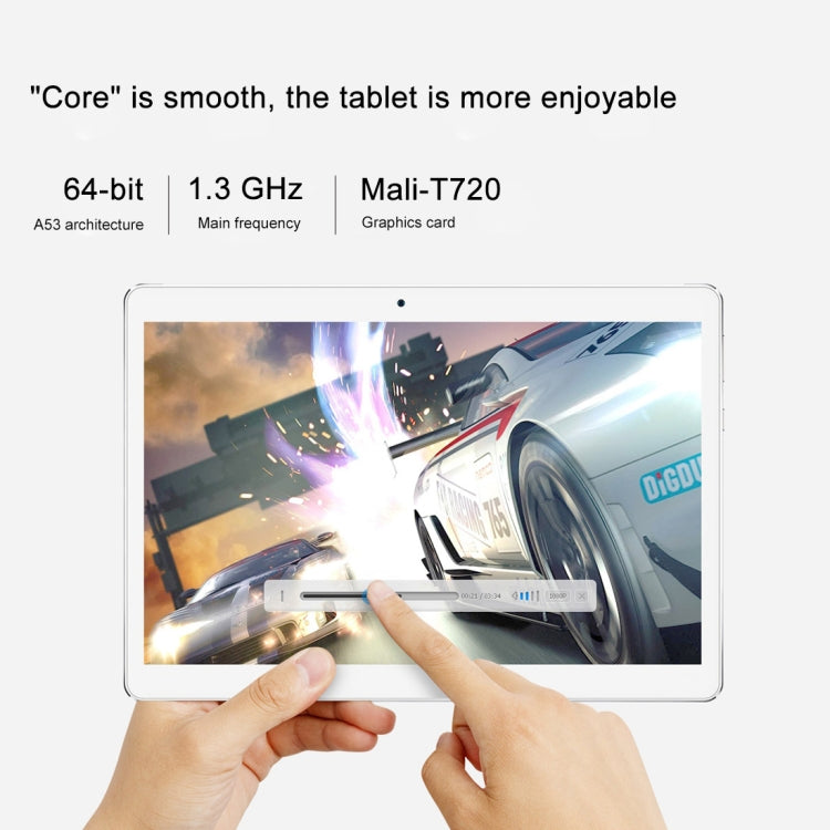 Teclast A10S Tablet, 10.1 inch, 2GB+32GB, 6000mAh Battery,  Android 7.0 MT8163 Quad Core 64-bit 1.5GHz, Support Bluetooth & Dual Band WiFi & TF Card & OTG & GPS & Micro HDMI(Silver)