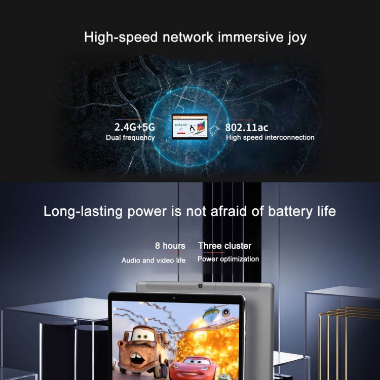 Teclast M20 4G Tablet, 10.1 inch, 4GB+128GB, 6600mAh Battery,  Android 8.0 MT6797(X20) Deca Core 64-bit 2.3GHz, Support Bluetooth & Dual Band WiFi & Dual Micro-SIM & TF Card & OTG & GPS(Grey)