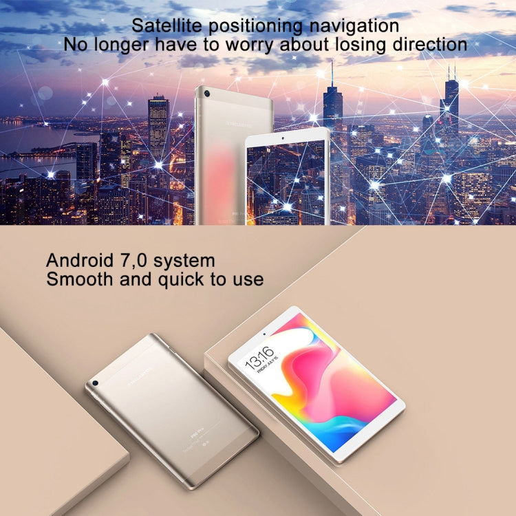 Teclast P80 Pro Tablet, 8.0 inch, 3GB+32GB, 5000mAh Battery,  Android 7.0 MT8163 Quad Core 64-bit 1.5GHz, Support Bluetooth & Dual Band WiFi & TF Card & OTG & GPS(Champagne Gold)