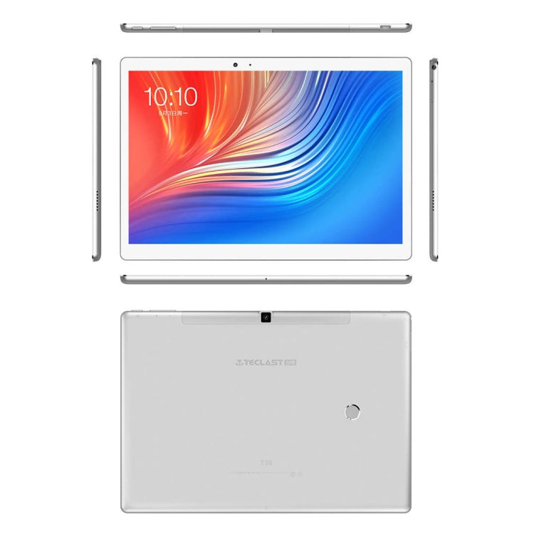 Teclast T20 Tablet, 10.1 inch, 4GB+64GB, 8100mAh Battery,  Android 7.1 MT6797T(X27) Deca Core 2.6GHz, Support Fingerprint Identification & Bluetooth & Dual Band WiFi & TF Card & OTG & GPS(Silver)