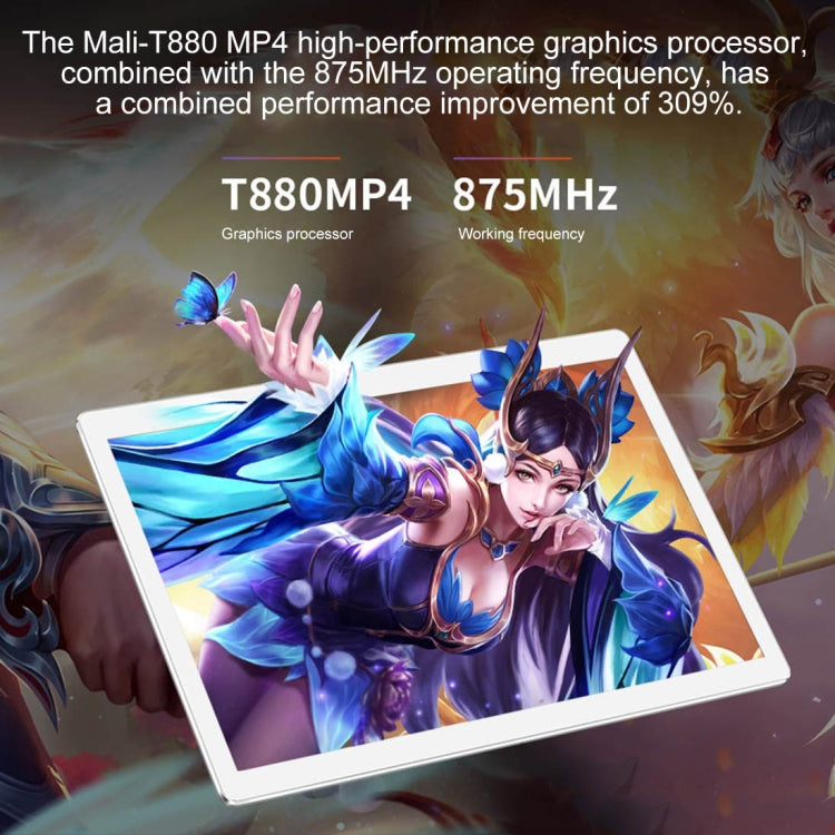Teclast T20 Tablet, 10.1 inch, 4GB+64GB, 8100mAh Battery,  Android 7.1 MT6797T(X27) Deca Core 2.6GHz, Support Fingerprint Identification & Bluetooth & Dual Band WiFi & TF Card & OTG & GPS(Silver)