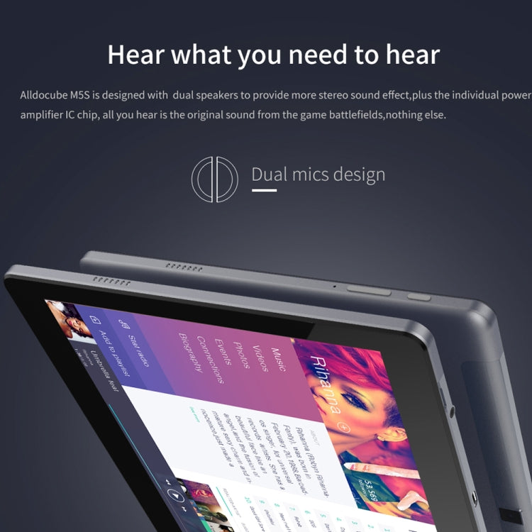 ALLDOCUBE M5S T1006S 4G Call Tablet, 10.1 inch, 3GB+32GB, 6600mAh Battery, Android 8.0 MTK X20 (MT6797) Deca Core Up to 2.3GHz, Support OTG & GPS & FM & Bluetooth & Dual Band WiFi & Dual SIM Card(Black+Grey)