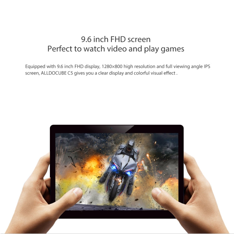 ALLDOCUBE C5 T901 4G Call Tablet, 9.6 inch, 2GB+32GB, 4800mAh Battery, Android 7.0 MTK6737 Quad Core Up to 1.3GHz, Support GPS & FM & Bluetooth & WiFi(Black+Grey)