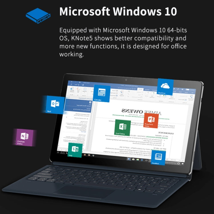 ALLDOCUBE KNote 5 Tablet, 11.6 inch, 4GB+64GB, 4000mAh Battery, Windows 10, Intel Gemini Lake N4000 Quad Core Up to 2.4GHz, Without Keyboard, Support Bluetooth & WiFi & TF Card & G-Sensor(Black+Grey)