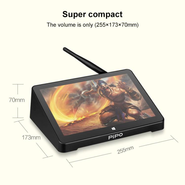 PiPo X10 10.8 inch All-in-One Mini PC, 4GB+64GB, Android 7.1 RK3399 6-Core, US Plug