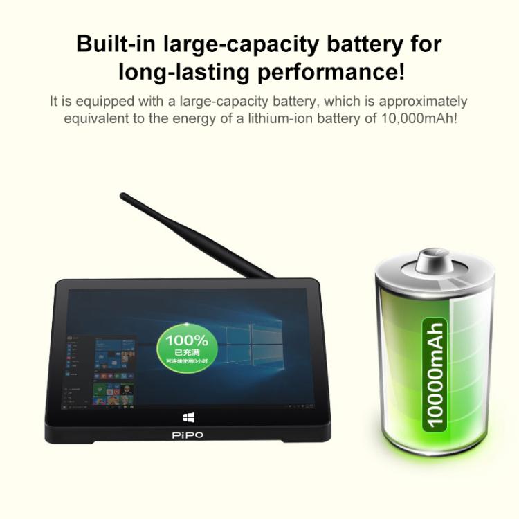 PiPo X10 10.8 inch All-in-One Mini PC, 4GB+64GB, Android 7.1 RK3399 6-Core, US Plug