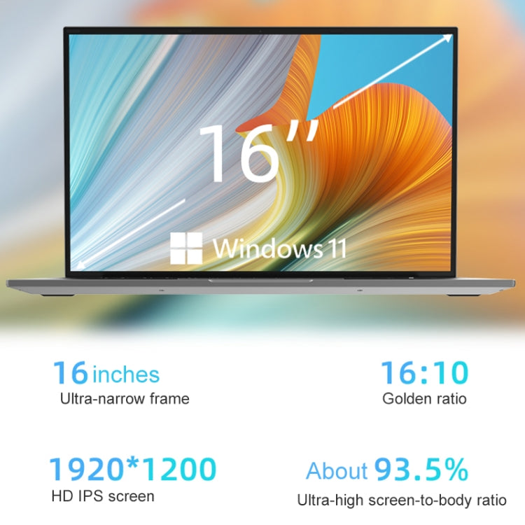 Jumper EZbook S7 Max 16 inch Laptop, 16GB+128GB+512GB, Windows 11 Intel Alder Lake N95 Quad Core, US Plug