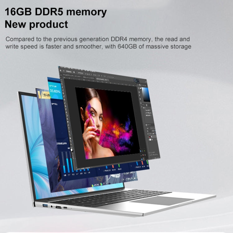Jumper EZbook S7 Max 16 inch Laptop, 16GB+128GB+512GB, Windows 11 Intel Alder Lake N95 Quad Core, EU Plug