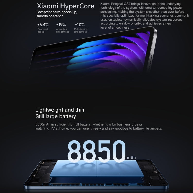 Xiaomi Pad 7 11.2 inch Soft Light Screen, 8GB+256GB, HyperOS 2 Qualcomm Snapdragon 7+ Gen3 Octa Core