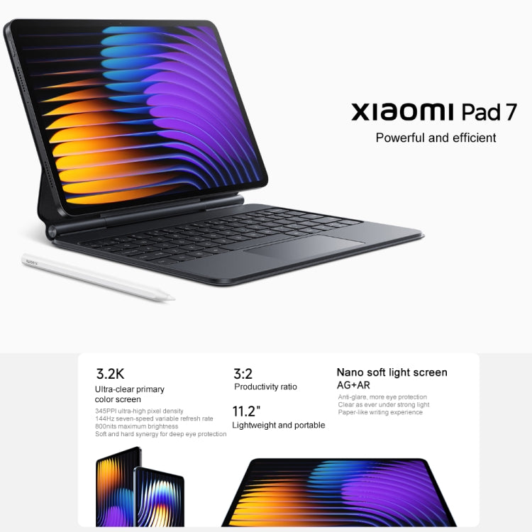 Xiaomi Pad 7 11.2 inch, 12GB+256GB, HyperOS 2 Qualcomm Snapdragon 7+ Gen3 Octa Core