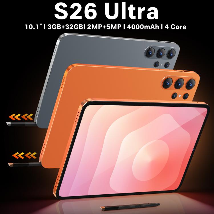 S26 Ultra 10.1 inch WiFi Tablet PC, 3GB+32GB, Android 10 MTK6750 Octa Core, EU Plug